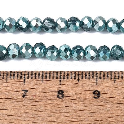 Transparent Electroplate Glass Beads Strands LS-EGLA-Q131-01A-03-1