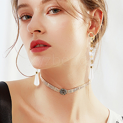 12Pcs 2 Colors Brass Hoop Earring Findings KK-BC0010-99-1