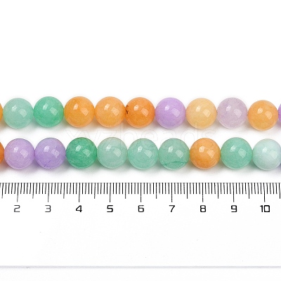 Natural Dyed White Jade Beads Strands G-NH0045-01B-1