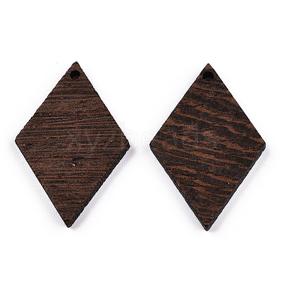 Natural Wenge Wood Pendants WOOD-T023-46A-01-1