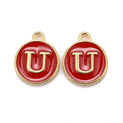 Golden Plated Alloy Enamel Charms LS-ENAM-S118-03U-1