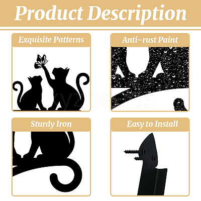 Iron Hanging Plant Hanger Bracket HJEW-WH0095-022-1