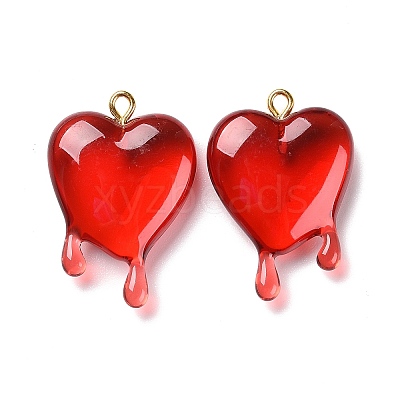 Transparent Resin Pendants LS-RESI-F028-01-1