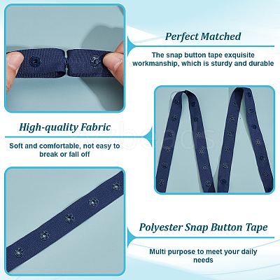 10 Yards Snap Button Tape OCOR-OC0001-65C-1