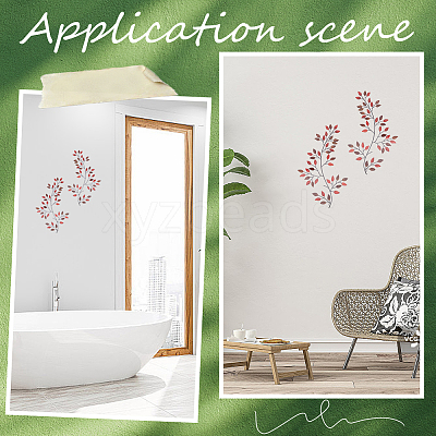 Iron Leaves Branch  Wall Decorations AJEW-WH0513-30B-1