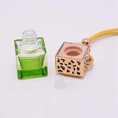 Car Hanging Air Freshener Glass Bottles DJEW-WH0008-10C-1