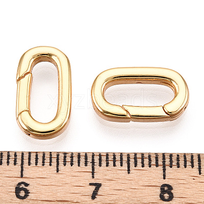 Brass Spring Gate Rings KK-WH20009-01G-B-1