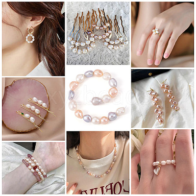 2 Strands Natural Cultured Freshwater Pearl Beads Strands PEAR-TA0001-29-1