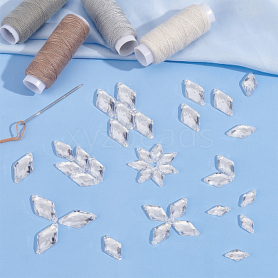 300Pcs 3 Styles Acrylic Sew on Rhinestone MACR-PH0001-76A-1