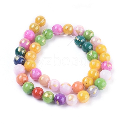 Natural Mashan Jade Beads Strands G-F670-A16-10mm-1