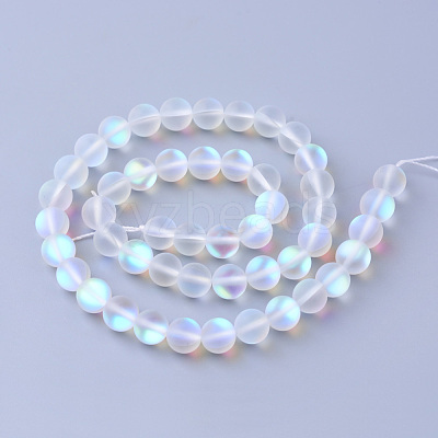 Synthetic Moonstone Beads Strands X-G-R375-12mm-A13-1