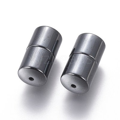 Magnetic Synthetic Hematite Screw Jewelry Clasps X-G-Q090-1-1