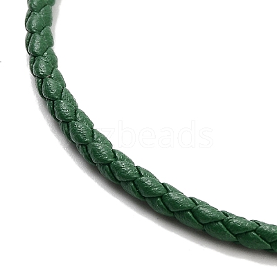 Braided Round Imitation Leather Bracelets Making BJEW-H610-01P-16-1