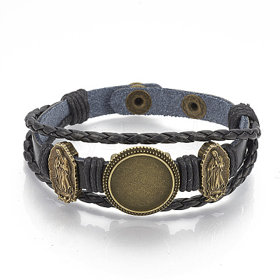 Imitation Leather Bracelet Making MAK-R024-02-1