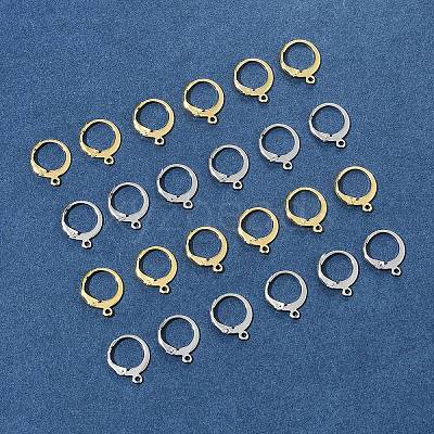 40Pcs 2 Colors 304 Stainless Steel Leverback Earring Findings STAS-FS0001-72-1