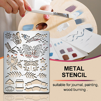 BBQ Daily Theme Stainless Steel Metal Stencils DIY-WH0289-054-1