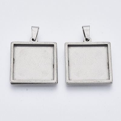 Non-Tarnish 304 Stainless Steel Cabochon Connector Settings STAS-R101-04A-1