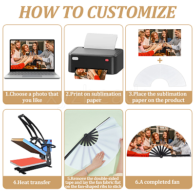 Cloth Hand Held Fan LS-DIY-WH0579-95B-1