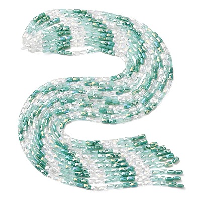 Electroplate Glass Beads Strands EGLA-D300-05-18-1