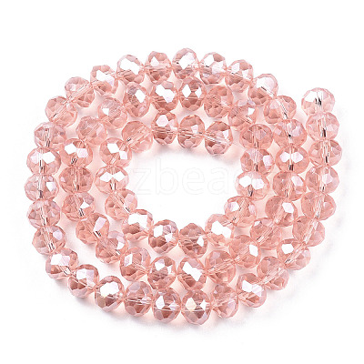 Electroplate Glass Beads Strands EGLA-A034-T8mm-B31-1