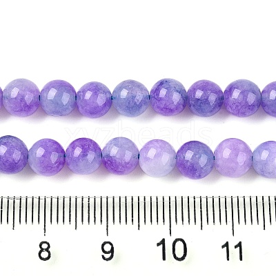 Dyed Natural White Jade Beads Strands X-G-T138-6mm-210-5-1