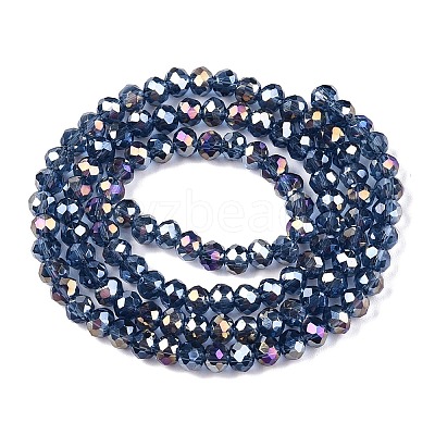 Electroplate Glass Beads Strands EGLA-A044-T4mm-B12-1