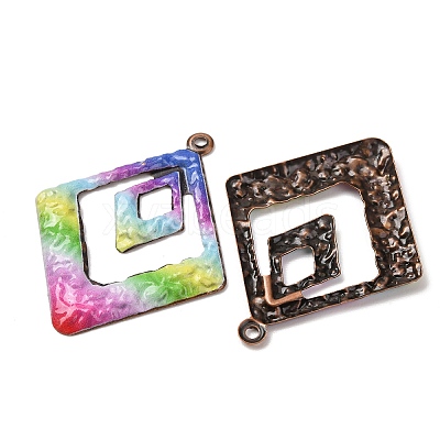 Rainbow Color Printed Iron Pendants RN-CBA3547-03B-1