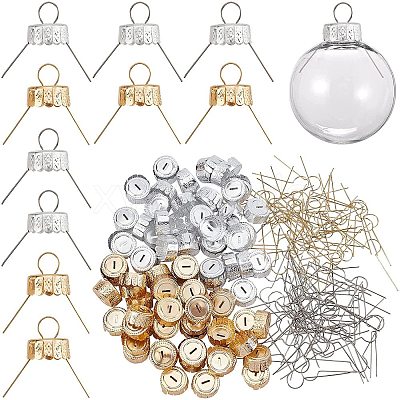 200Pcs 2 Colors Aluminum End Caps with Iron Pins ALUM-AR0001-03-1