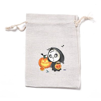Halloween Cotton Cloth Storage Pouches ABAG-M004-01P-1