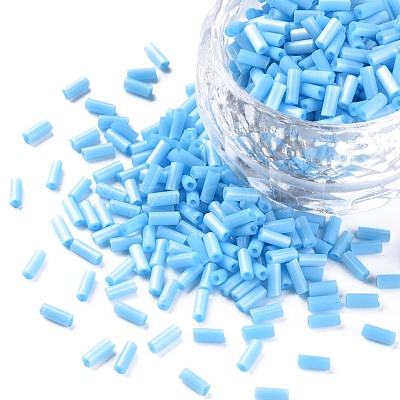 Opaque Colours Glass Bugle Beads SEED-N005-001-B05-1