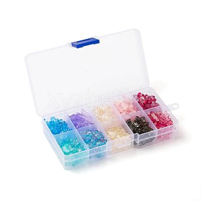 300Pcs Transparent Spray Painted Glass Charms GLAA-LS0001-02-1