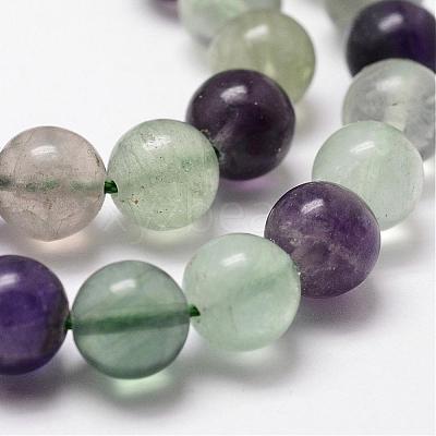 Natural Fluorite Bead Strands G-D840-56-6mm-AB-1
