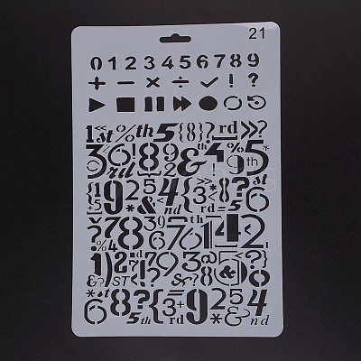 Plastic Reusable Drawing Painting Stencils Templates DIY-F018-B21-1