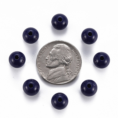 Opaque Acrylic Beads X-MACR-S370-C8mm-A19-1