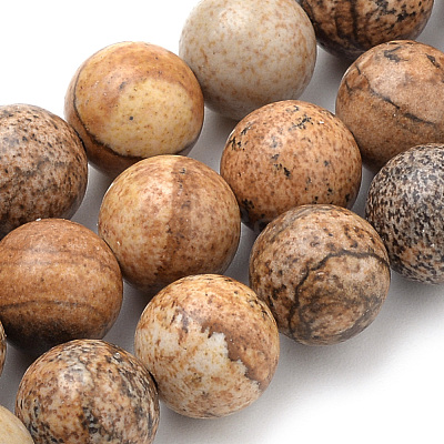 Natural Picture Jasper Beads Strands X-G-S259-27-6mm-1