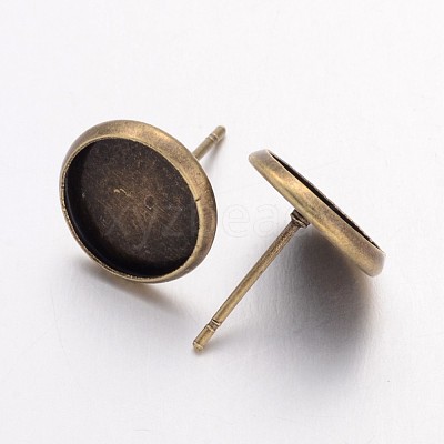 Iron Stud Earring Settings IFIN-Q103-B-NF-1