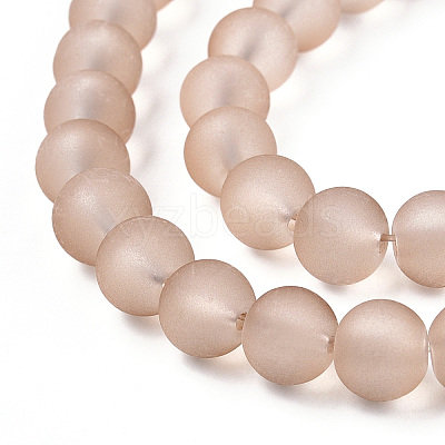 Baking Paint Transparent Glass Bead Strands GLAA-S031-8mm-26-A-1