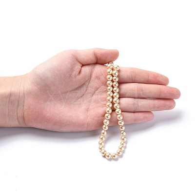 Eco-Friendly Dyed Glass Pearl Round Beads Strands HY-A002-6mm-RB061-1