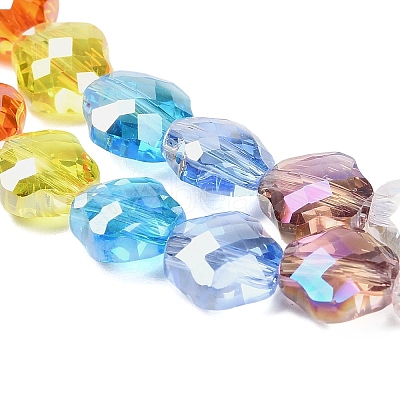 Electroplated Glass Beads Strands EGLA-P067-04A-02-1