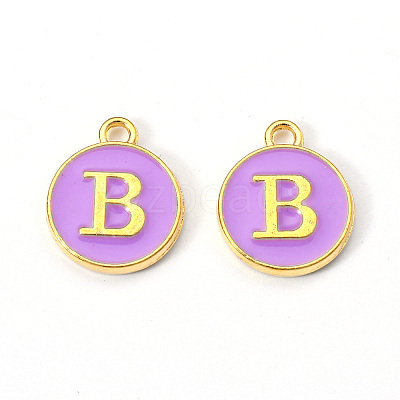 Golden Plated Alloy Enamel Charms X-ENAM-S118-10B-1