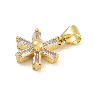 Rack Plating Brass Micro Pave Cubic Zirconia Charms KK-C074-64G-01-1
