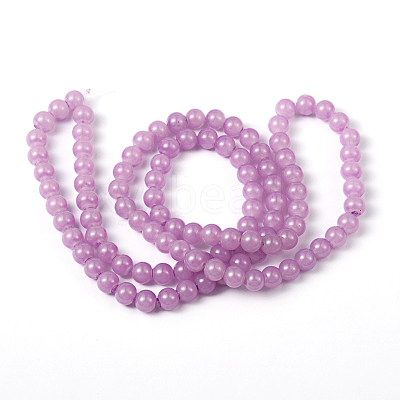 Imitation Jade Glass Beads Strands DGLA-S076-8mm-22-1