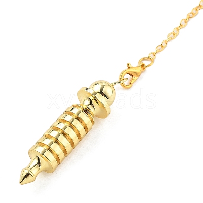 Brass Dowsing Pendulum Big Pointed Bullet Pendants KK-H491-09G-1