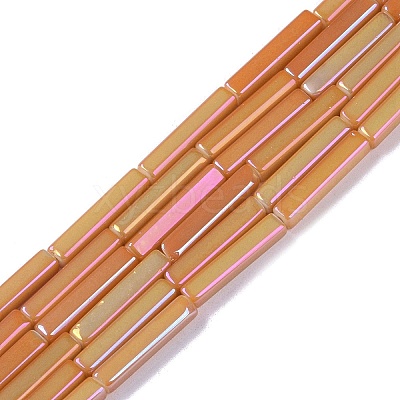 Electroplate Glass Beads Strands EGLA-Q128-10C-1