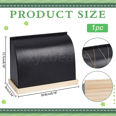 PU Imitation Leather Necklace Stands NDIS-WH0006-19C-1