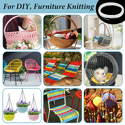 Plastic Rattan Wicker Strips DIY-WH0816-132G-1