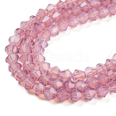 Baking Paint Transparent Glass Beads Strands DGLA-F029-J4mm-04-1