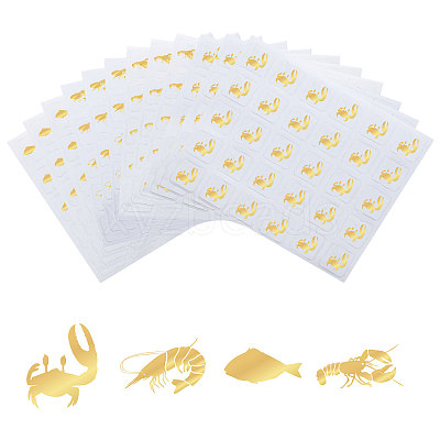 40 Sheets 4 Patterns PVC Waterproof Self-Adhesive Sticker Sets STIC-OC0001-11E-1