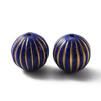 Plating Acrylic Beads KY-WH0046-04F-1