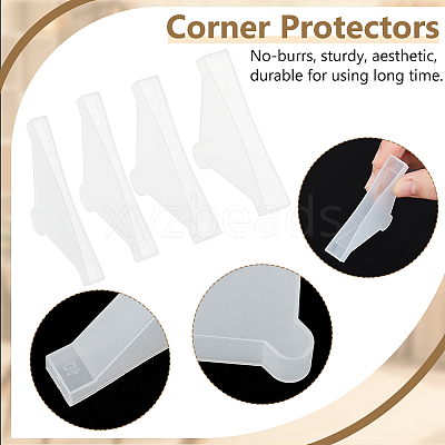 48Pcs 4 Styles Triangle Plastic Furniture Corner Guards AJEW-BC0007-83B-1